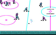 Blades of Steel for IBM PC/Compatibles - Computer player is nearing the goal, uh oh!