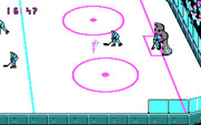 Blades of Steel for IBM PC/Compatibles - The light colored flashing player is the one actively being controlled.