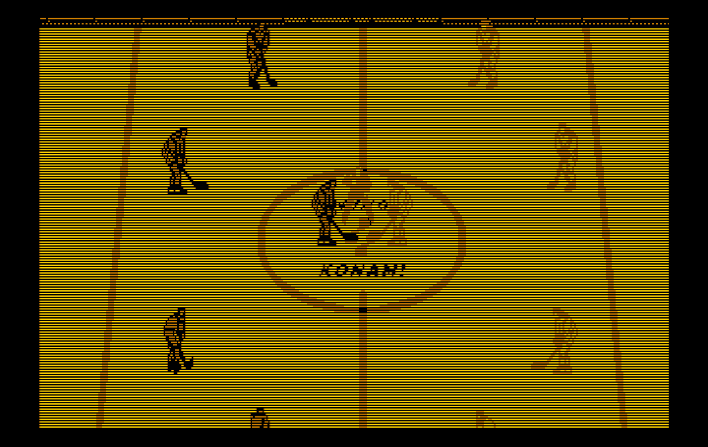 Blades of Steel IBM PC/Compatibles Screenshot: Face off.