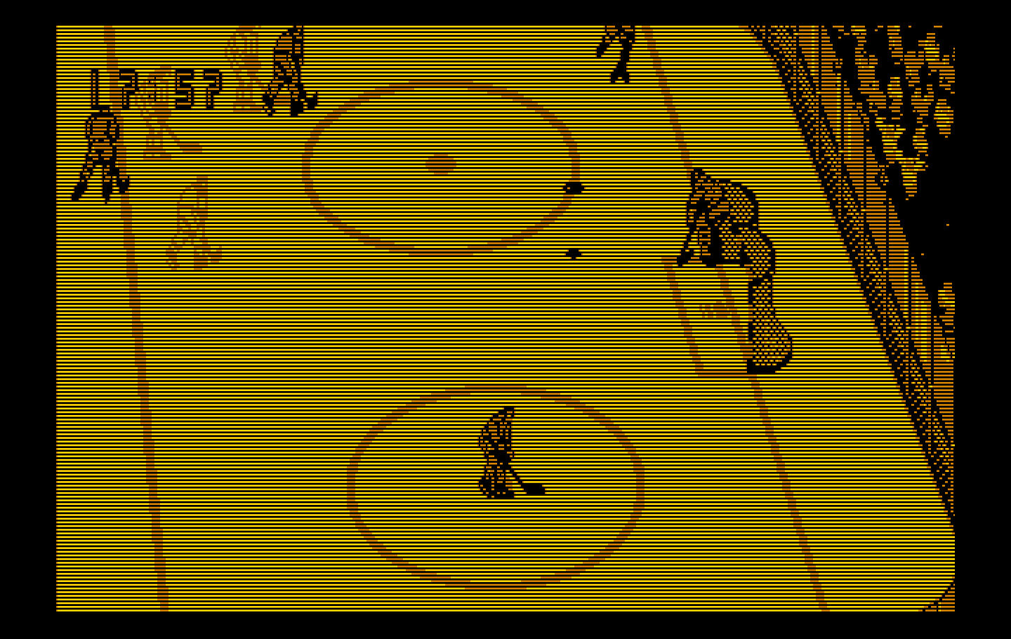 Blades of Steel IBM PC/Compatibles Screenshot: Another shot on goal...will the goalie stop it?