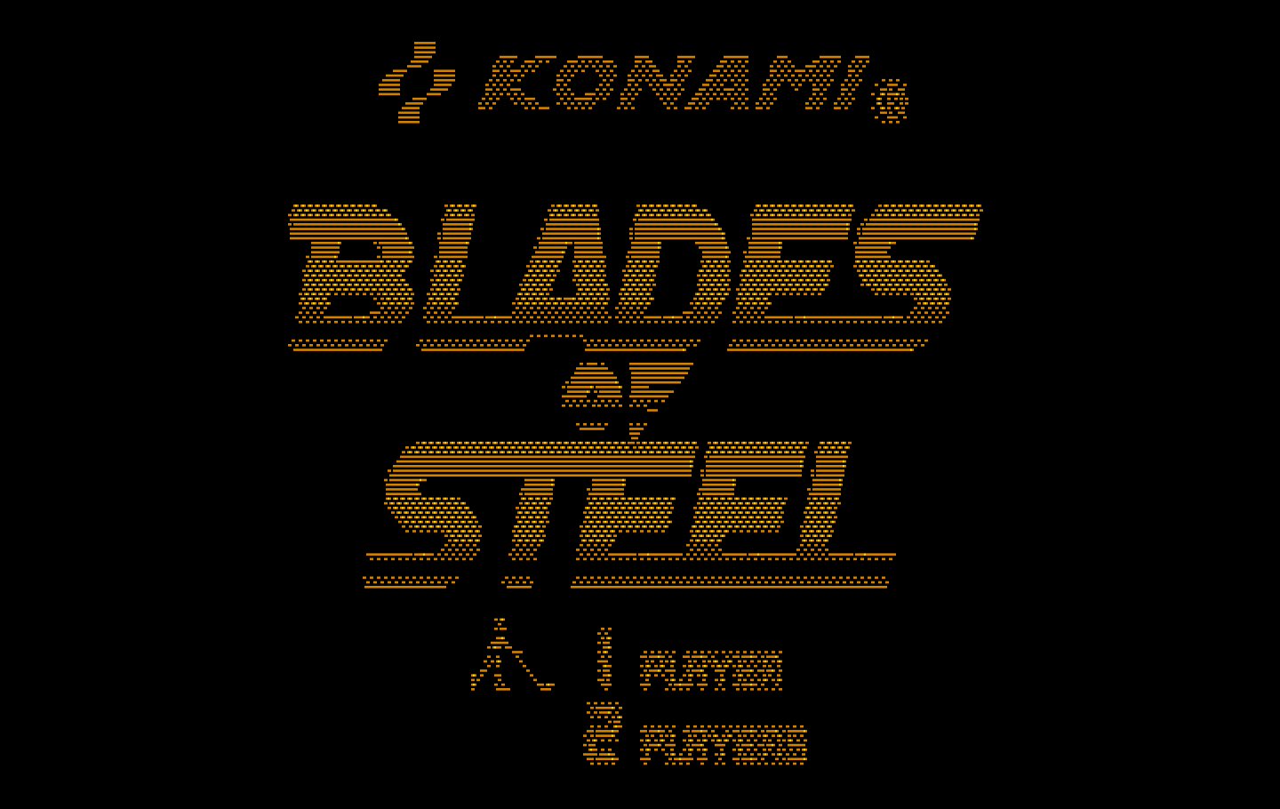 Blades of Steel IBM PC/Compatibles Screenshot: Title screen.