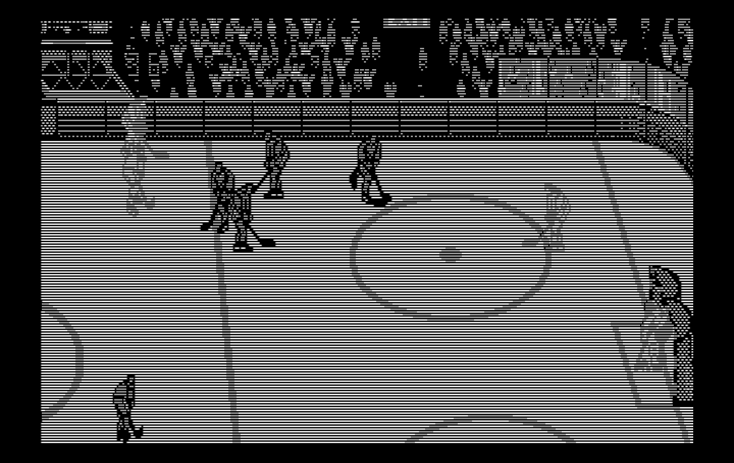 Blades of Steel IBM PC/Compatibles Screenshot: Attempting to score...