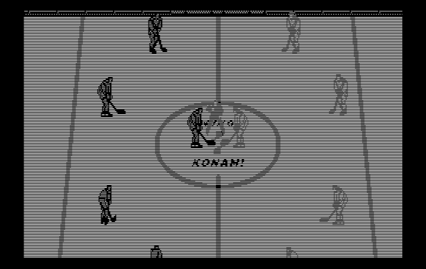 Blades of Steel IBM PC/Compatibles Screenshot: Face off.