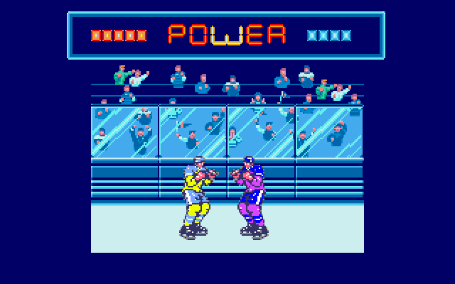 Blades of Steel Amiga Screenshot: A fight breaks out!