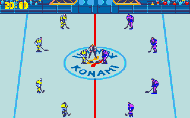 Blades of Steel Amiga Screenshot: Face off.