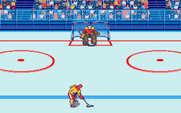 Blades of Steel for Amiga - Penalty shot.