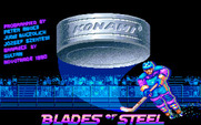 Blades of Steel for Amiga - Loading and copy protection screen.