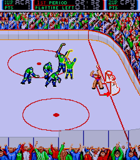 Blades of Steel Arcade Screenshot: Goal!