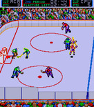 Blades of Steel for Arcade - Computer player about to take a shot on goal...