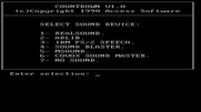 Countdown for IBM PC/Compatibles - Sound card selection