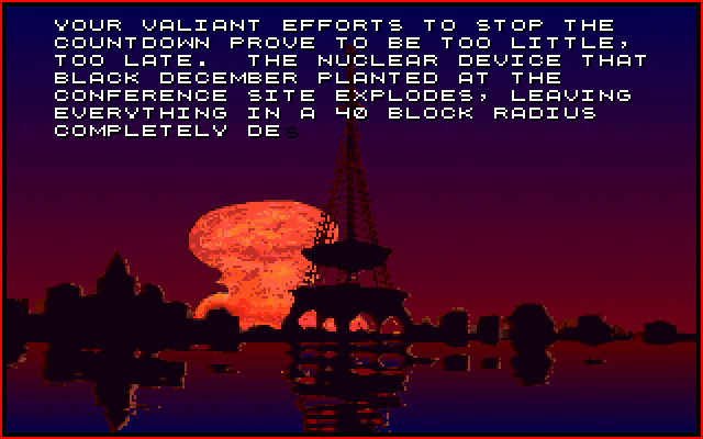 Countdown IBM PC/Compatibles Screenshot: You really don't want to fail your mission.
