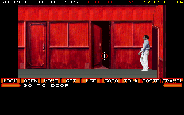Countdown IBM PC/Compatibles Screenshot: On a train.