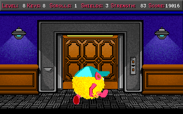 Freakin' Funky Fuzzballs IBM PC/Compatibles Screenshot: Time to enter the next area...