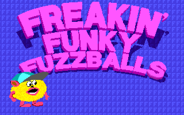 Freakin' Funky Fuzzballs IBM PC/Compatibles Screenshot: Title screen.