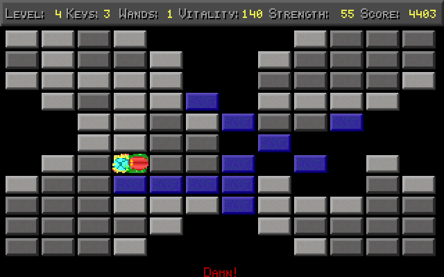 Freakin' Funky Fuzzballs IBM PC/Compatibles Screenshot: Ouch! My opponent got me!