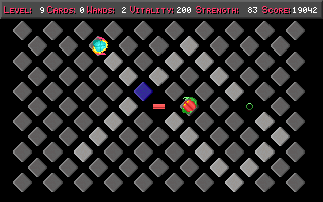 Freakin' Funky Fuzzballs IBM PC/Compatibles Screenshot: On level 9 you can only move diagonally.