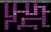 Freakin' Funky Fuzzballs for IBM PC/Compatibles - The path is one brick wide making avoiding enemies more difficult.