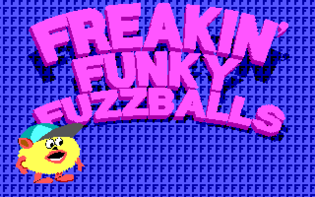 Freakin' Funky Fuzzballs IBM PC/Compatibles Screenshot: Title screen.