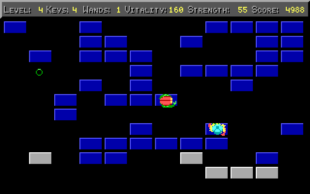 Freakin' Funky Fuzzballs IBM PC/Compatibles Screenshot: I have the keys, but where's the exit?