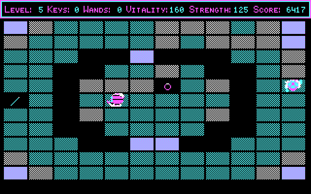 Freakin' Funky Fuzzballs IBM PC/Compatibles Screenshot: Each level features a different layout.