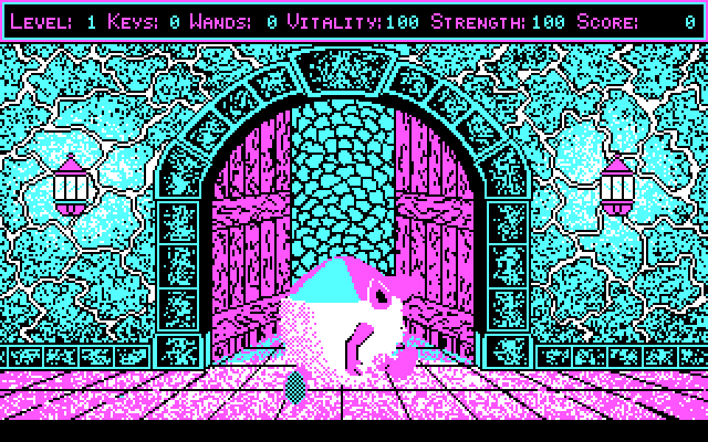 Freakin' Funky Fuzzballs IBM PC/Compatibles Screenshot: Entering the first level.