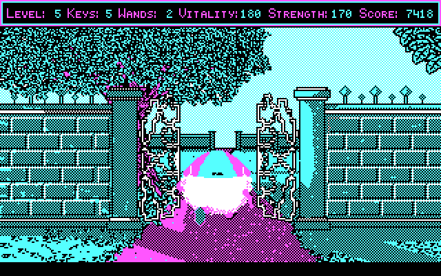 Freakin' Funky Fuzzballs IBM PC/Compatibles Screenshot: Starting the garden level.