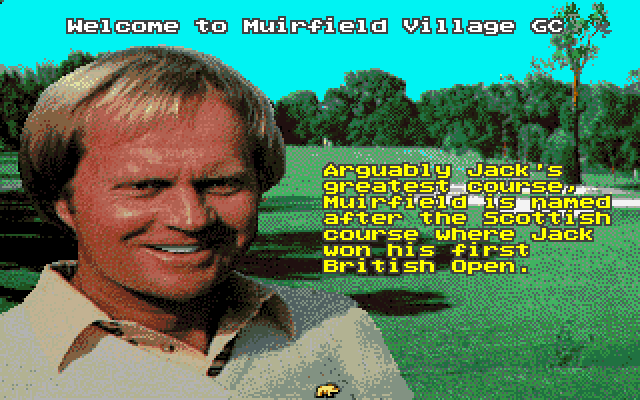 Jack Nicklaus' Unlimited Golf & Course Design IBM PC/Compatibles Screenshot: Course overview.