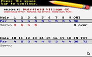 Jack Nicklaus' Unlimited Golf & Course Design for IBM PC/Compatibles - The scorecard.