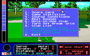 Jack Nicklaus' Unlimited Golf & Course Design for IBM PC/Compatibles - The in game menu.