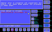 Jack Nicklaus' Unlimited Golf & Course Design for IBM PC/Compatibles - Course design main menu.
