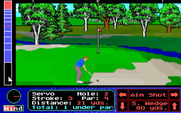 Jack Nicklaus' Unlimited Golf & Course Design for IBM PC/Compatibles - Hitting out of the sand.