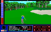 Jack Nicklaus' Unlimited Golf & Course Design for IBM PC/Compatibles - Hitting a shot to the green.