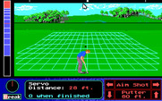 Jack Nicklaus' Unlimited Golf & Course Design for IBM PC/Compatibles - A grid displays when putting.