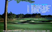 Jack Nicklaus' Unlimited Golf & Course Design for IBM PC/Compatibles - The main menu.
