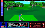 Jack Nicklaus' Unlimited Golf & Course Design for IBM PC/Compatibles - The first tee.