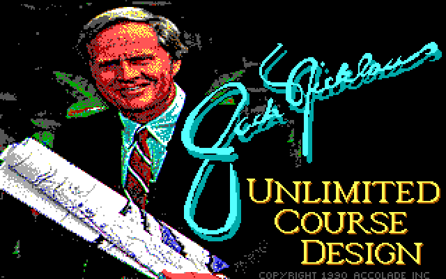 Jack Nicklaus' Unlimited Golf & Course Design IBM PC/Compatibles Screenshot: Course design title screen.