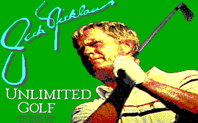 Jack Nicklaus' Unlimited Golf & Course Design IBM PC/Compatibles Screenshot: Title screen.