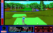 Jack Nicklaus' Unlimited Golf & Course Design for IBM PC/Compatibles - Tee shot on the second hole.
