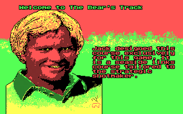 Jack Nicklaus' Unlimited Golf & Course Design IBM PC/Compatibles Screenshot: About the selected course...