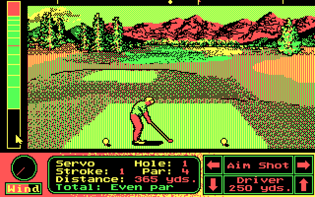 Jack Nicklaus' Unlimited Golf & Course Design IBM PC/Compatibles Screenshot: Teeing off...