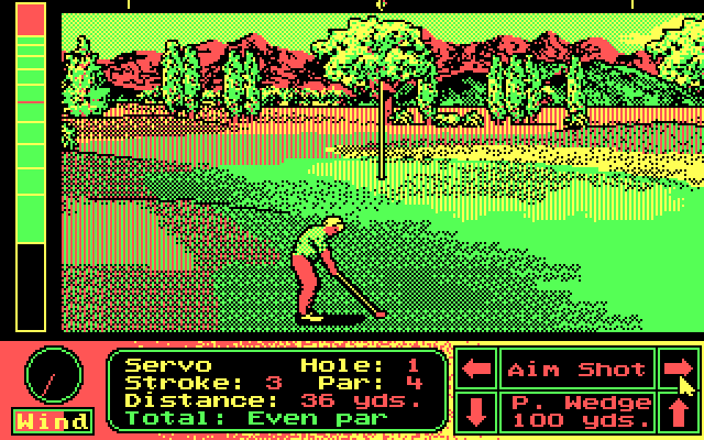 Jack Nicklaus' Unlimited Golf & Course Design IBM PC/Compatibles Screenshot: A short chip...
