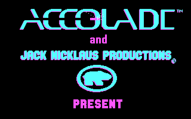 Jack Nicklaus' Unlimited Golf & Course Design IBM PC/Compatibles Screenshot: Accolade logo.