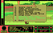 Jack Nicklaus' Unlimited Golf & Course Design for IBM PC/Compatibles - The in game menu.