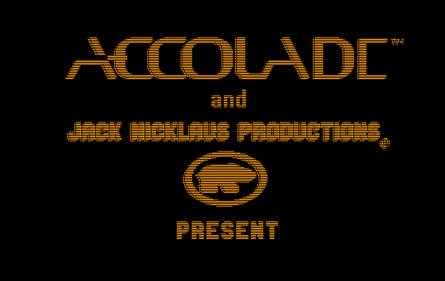 Jack Nicklaus' Unlimited Golf & Course Design IBM PC/Compatibles Screenshot: Accolade logo.