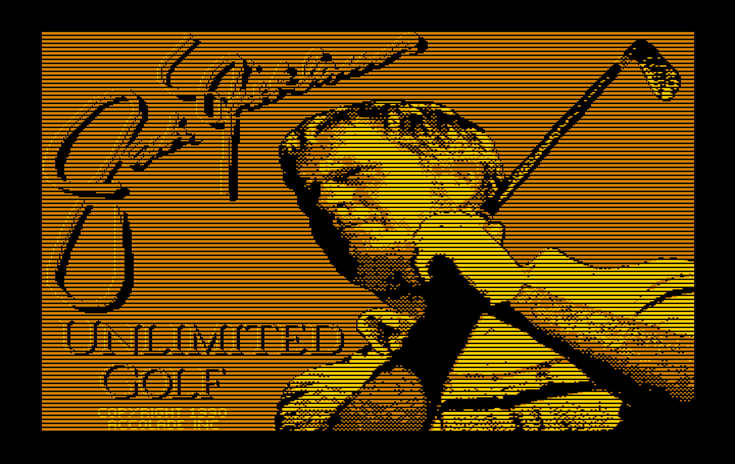 Jack Nicklaus' Unlimited Golf & Course Design IBM PC/Compatibles Screenshot: Title screen.