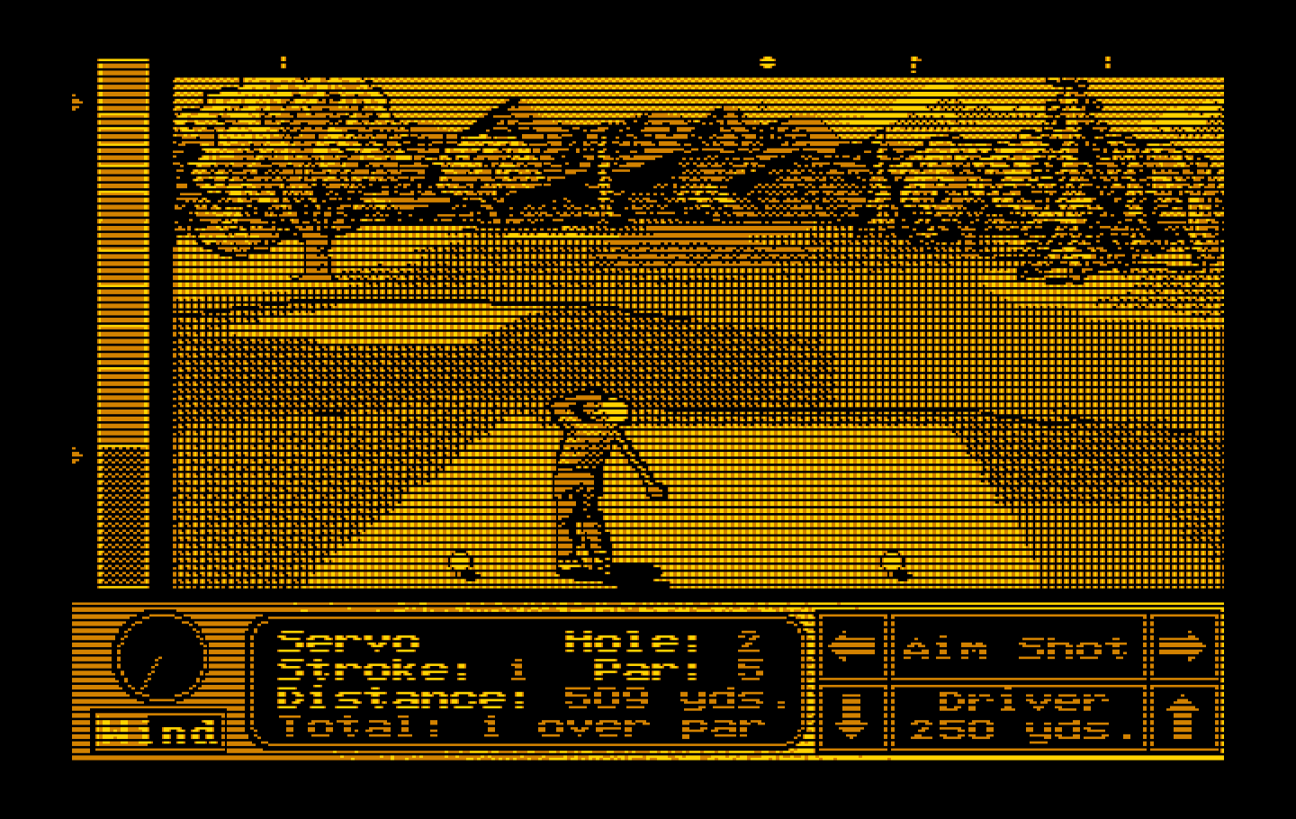 Jack Nicklaus' Unlimited Golf & Course Design IBM PC/Compatibles Screenshot: Tee shot...