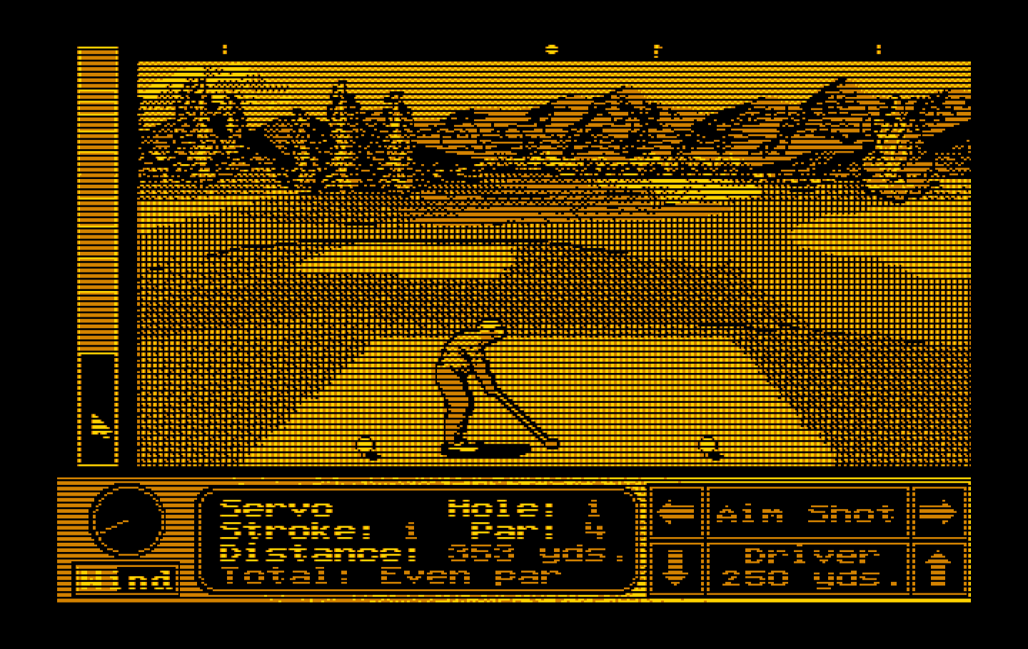 Jack Nicklaus' Unlimited Golf & Course Design IBM PC/Compatibles Screenshot: Teeing off...