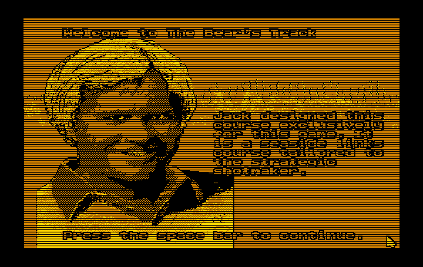 Jack Nicklaus' Unlimited Golf & Course Design IBM PC/Compatibles Screenshot: About the selected course.