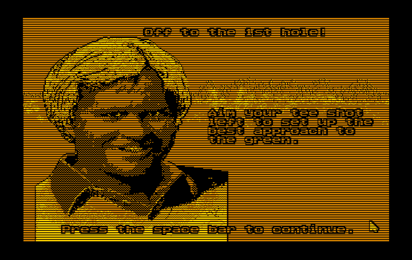 Jack Nicklaus' Unlimited Golf & Course Design IBM PC/Compatibles Screenshot: Off to the first hole!