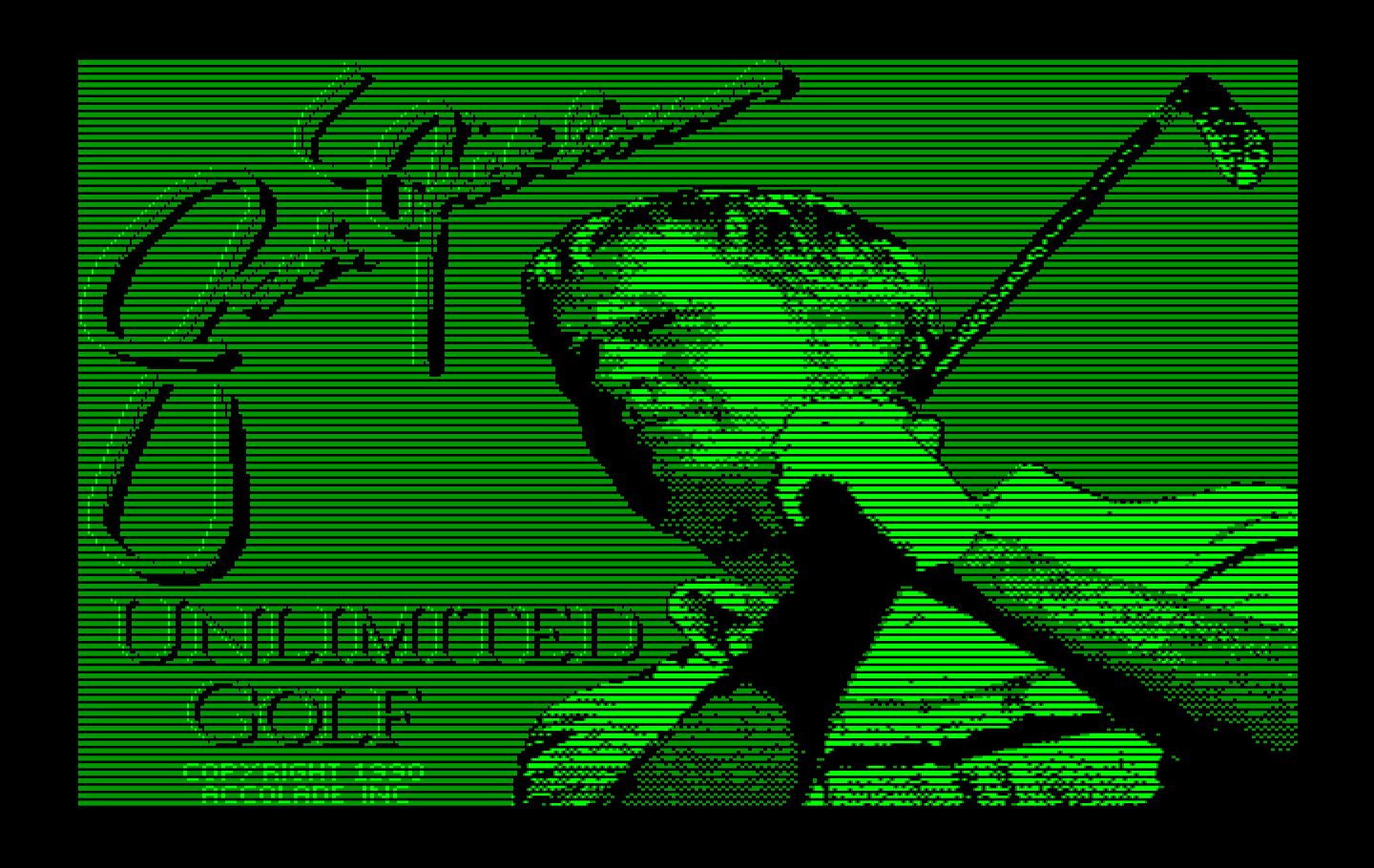 Jack Nicklaus' Unlimited Golf & Course Design IBM PC/Compatibles Screenshot: Title screen.